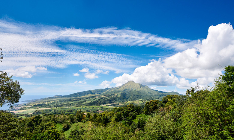 Mount Pelée volcano in Martinique