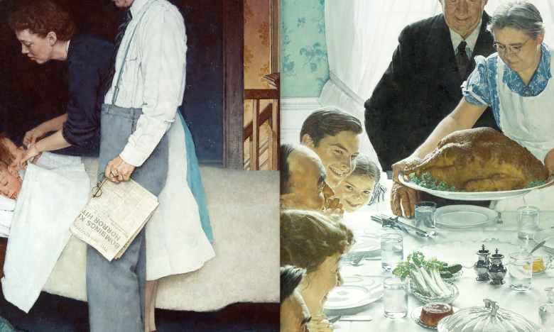 Freedom from fear & Freedom from want, Norman Rockwell