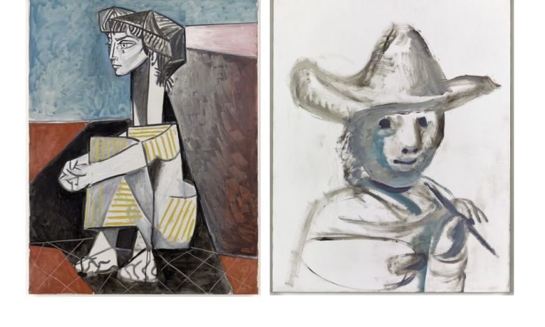 Jacqueline aux mains croisées, Pablo Picasso, 1954 | Le Jeune peintre, Pablo Picasso, 1972
